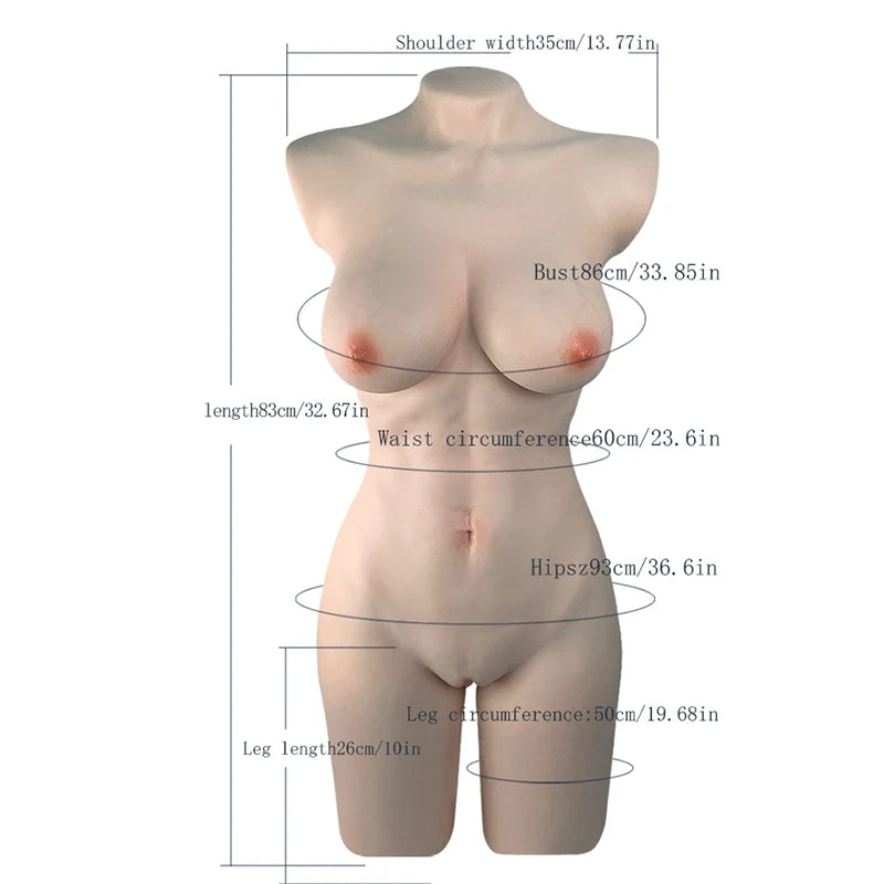 Emma - 50.7 lbs Life Size Platinum Silicone Realistic Female Torso