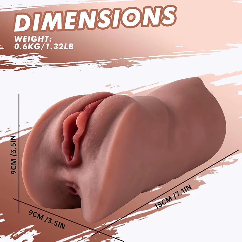 Florence - 1.32 lbs 3 in 1 Male Pocket Pussy with 3D Vagina & Tight Anus