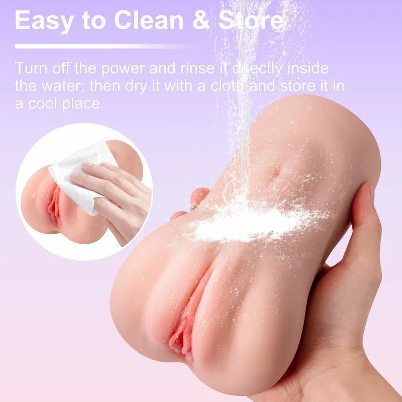 Georgia - 1.98 lbs Realistic Soft Vibrating Pocket Pussy Toy