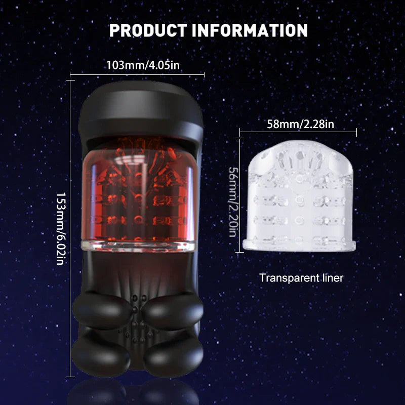 PG10 – Glans Trainer Masturbator with Rotating Pinch Stimulation & 9 Vibration Modes