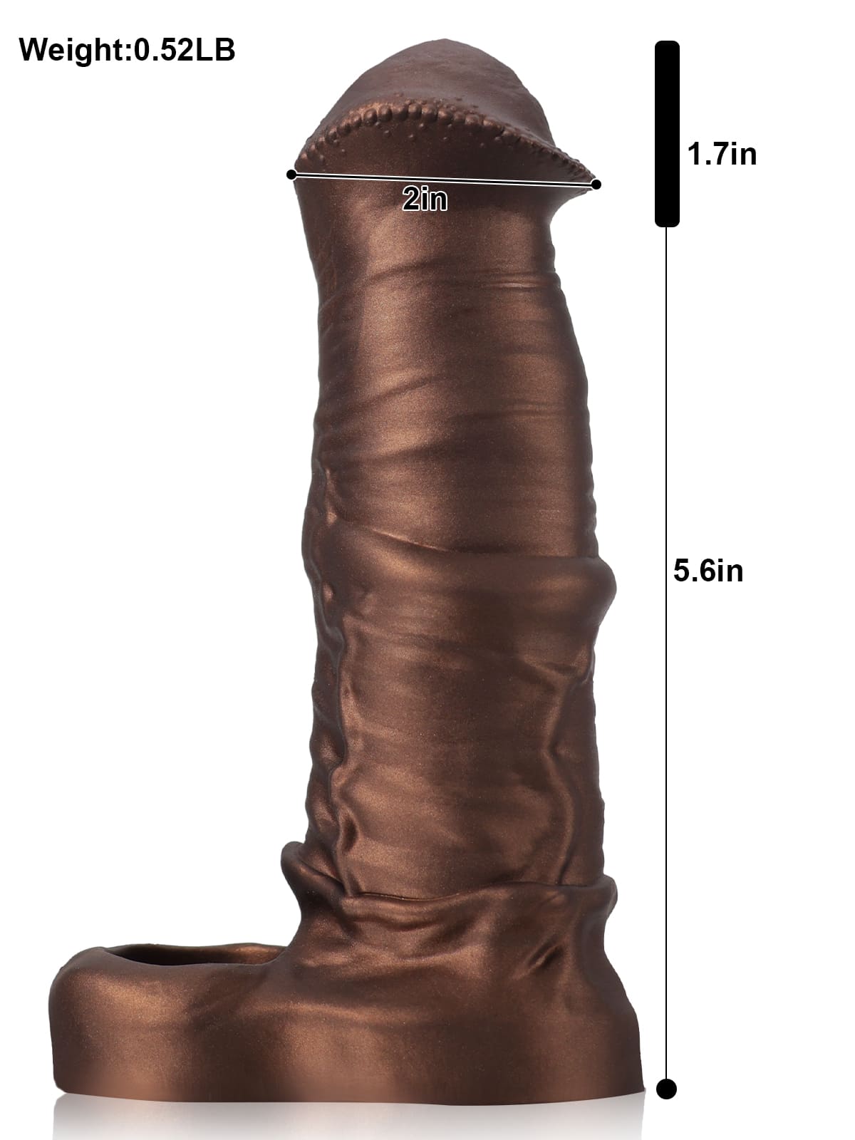 PCS18 – 7.3"x 2" Golden Horse Fantasy Cock Sleeve