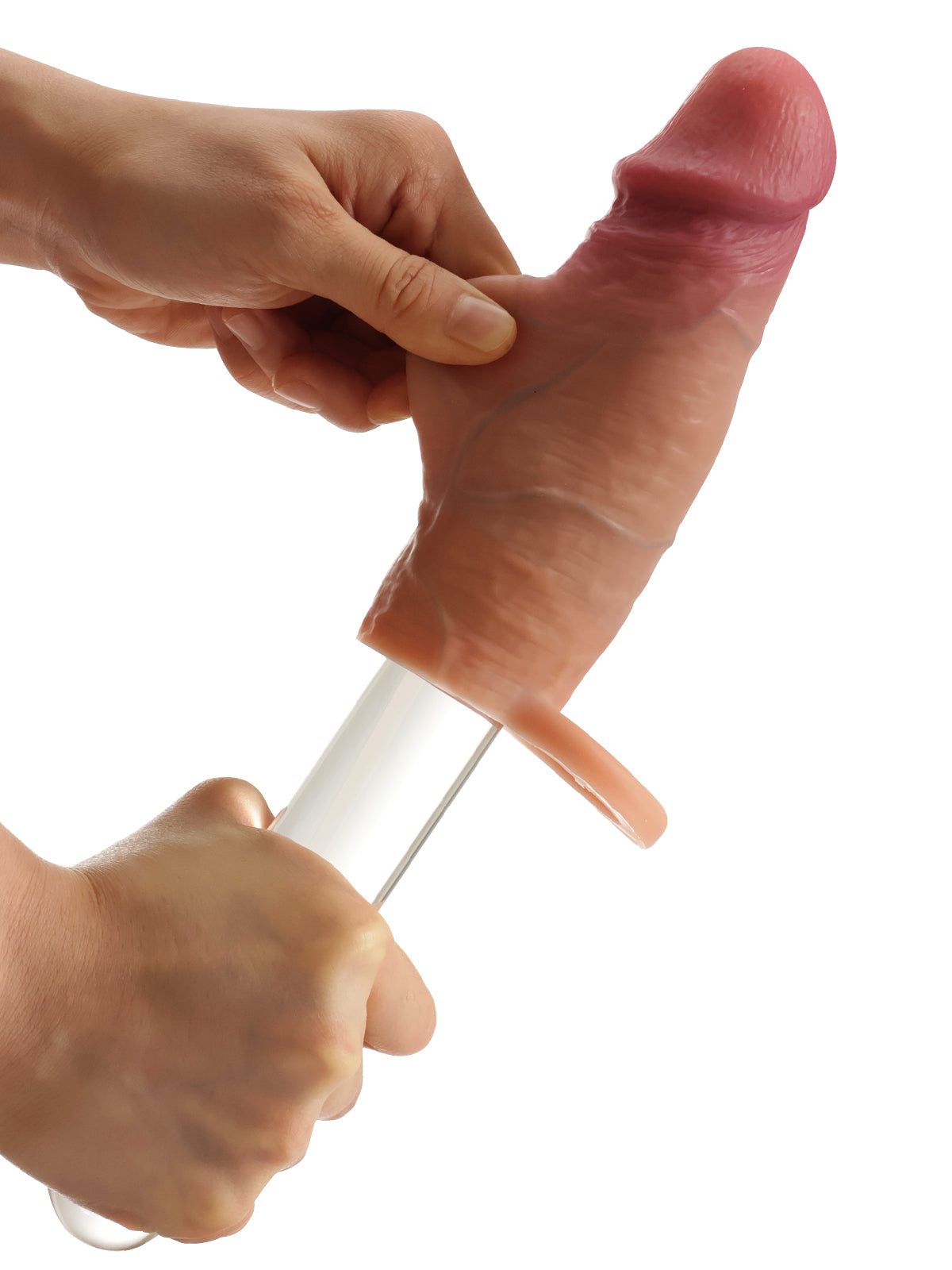 PVS24 – 6.1"x 1.6" Flesh Sliding Skin Vibrating Cock Sleeve