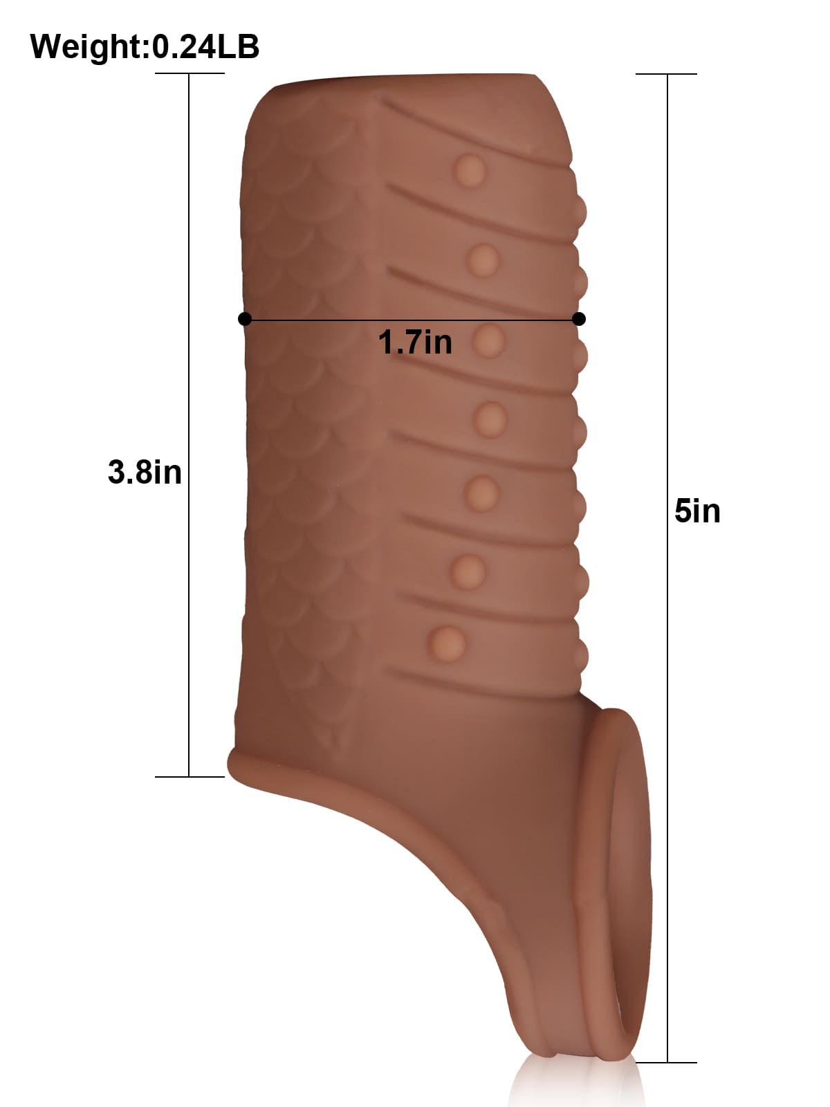 PCS25 – 3.8"x 1.7" Silicone Penis Girth Sleeve with Bump Texture Stimulation