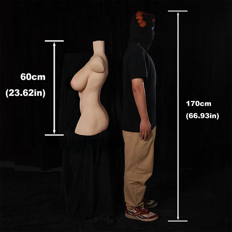 Lucy - 27.5 lbs Realistic Silicone Half Torso Doll with Defined Abs