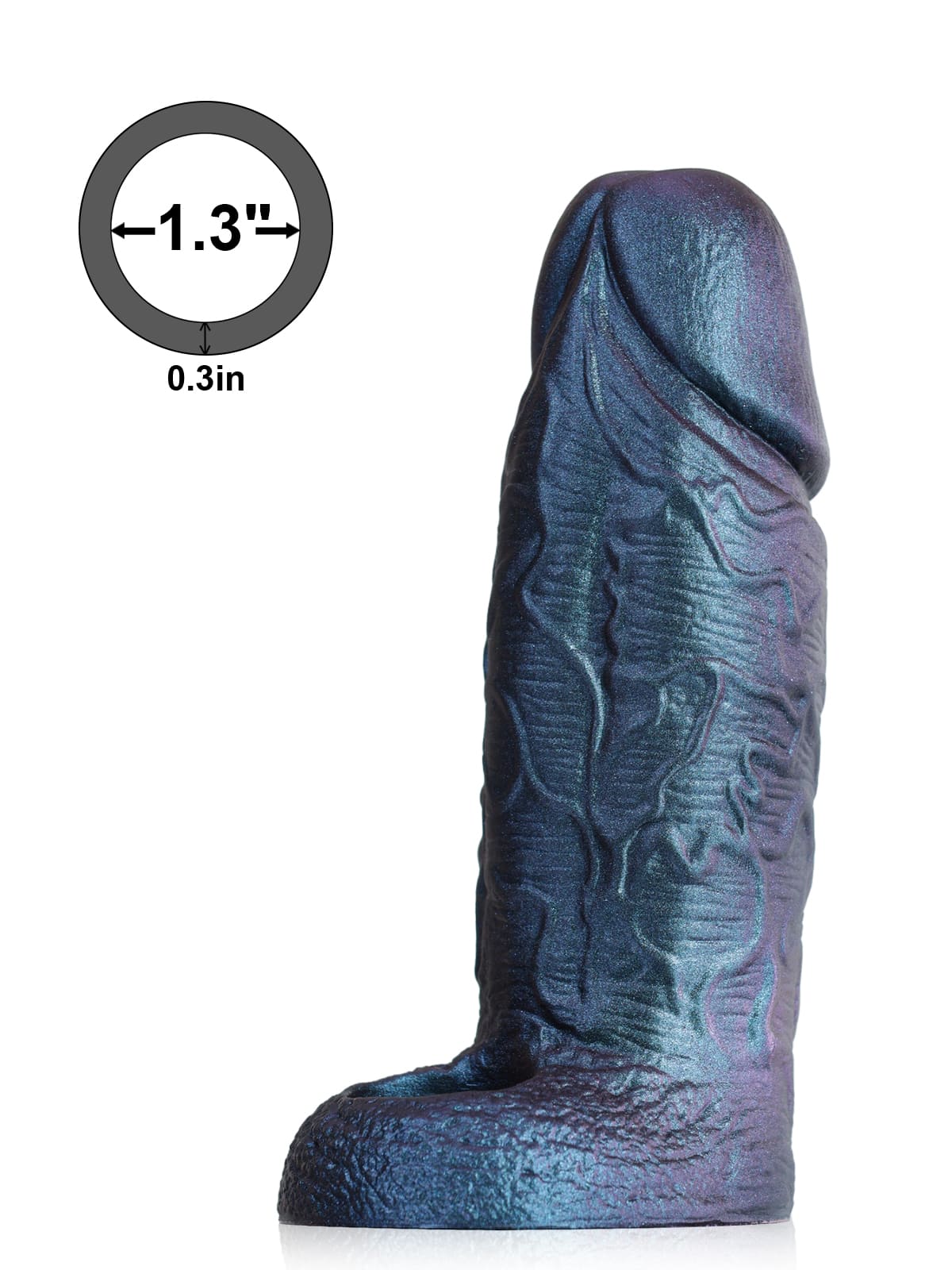 PCS37 – 6.3" x 2.2" Thick Platinum Silicone Cock Sleeve