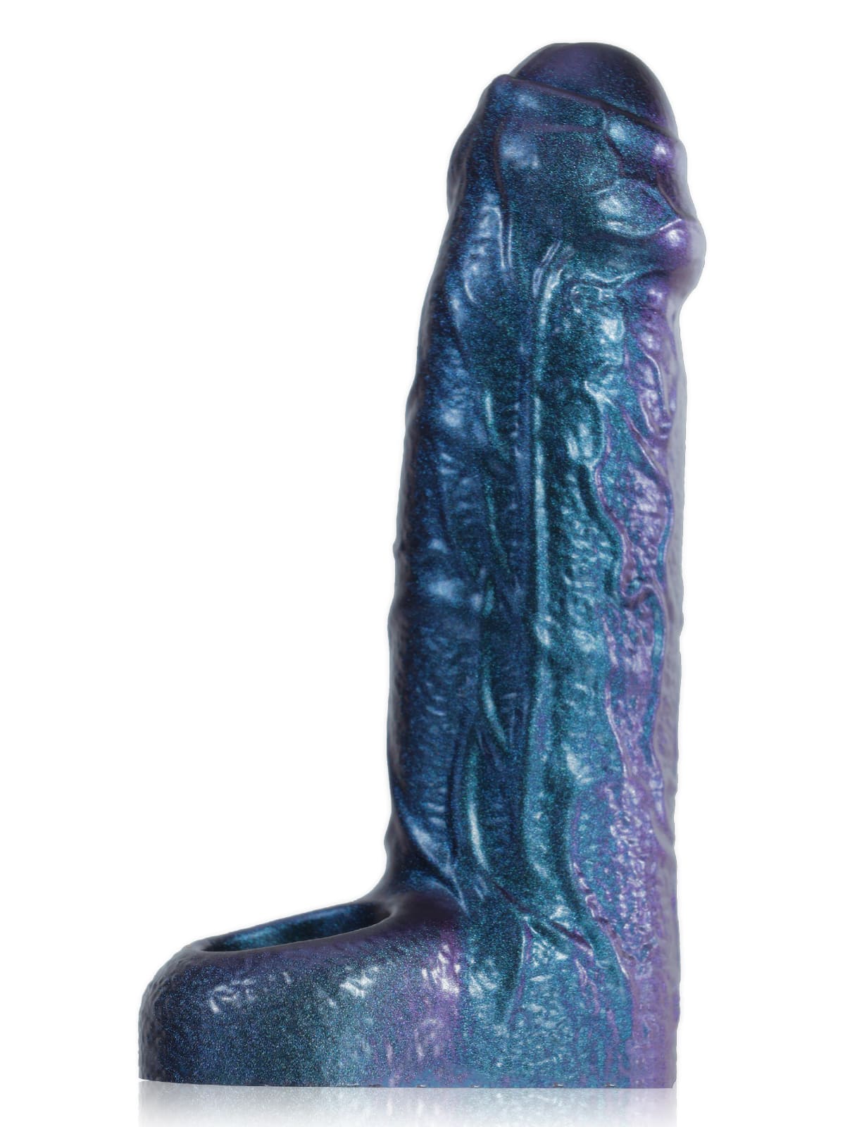 PCS38 – 6.6" x 1.8" Metallic Color Fat Platinum Silicone Penis Extender