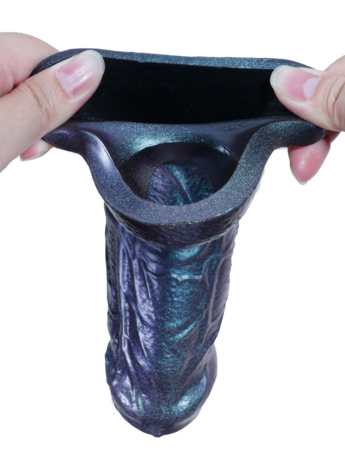PCS39 – 6.3" x 1.5" Open-Ended Platinum Silicone Cock Sleeve