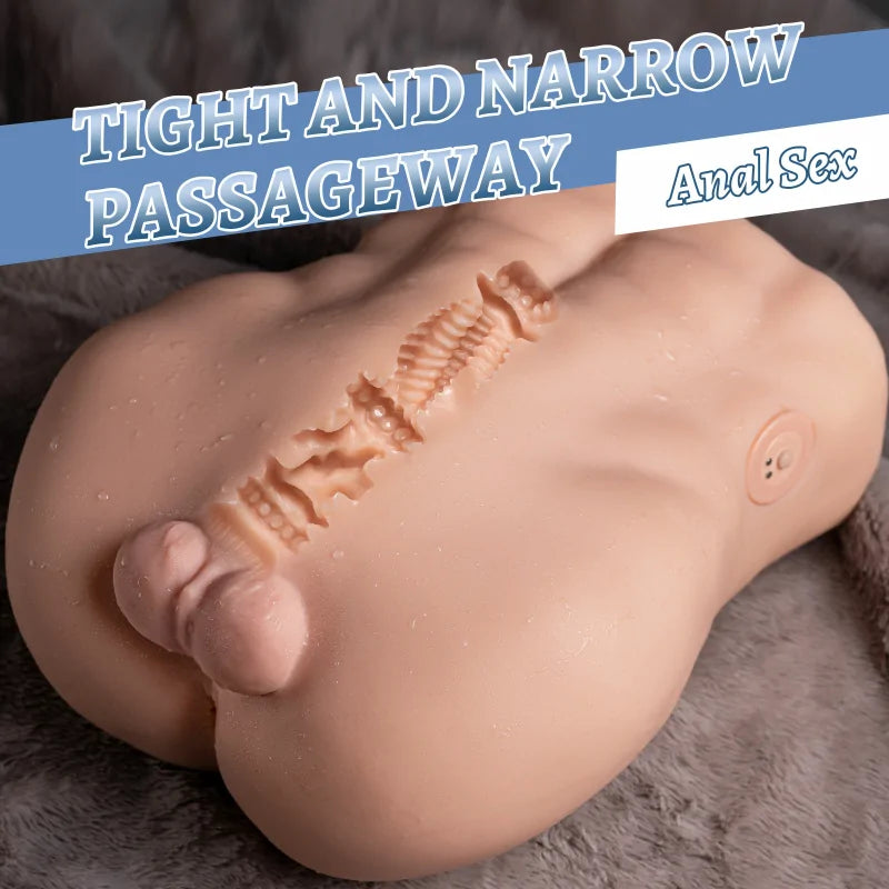 Nate - 15.2 lbs Electric Male Sex Torso with Realistic Testicles & Anal Hole