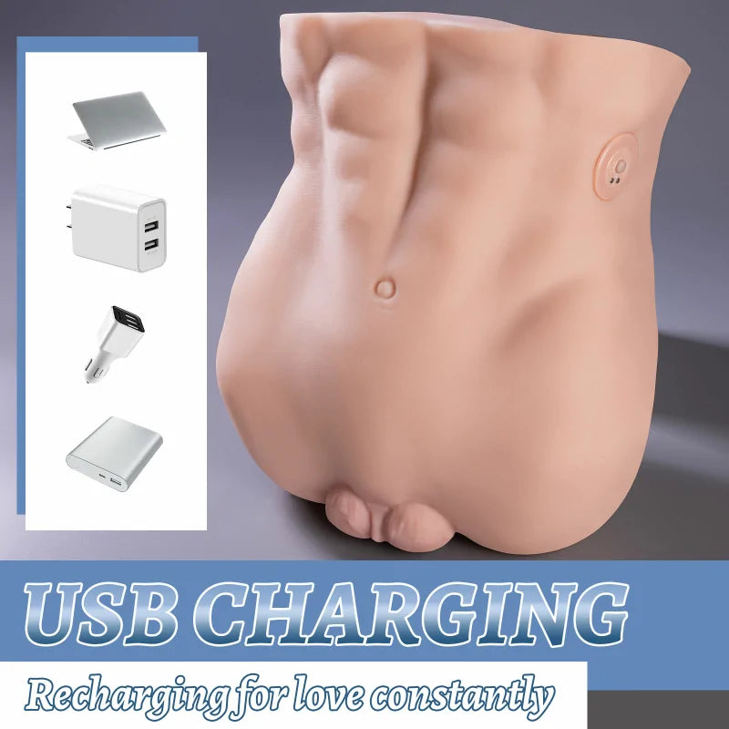 Nate - 15.2 lbs Electric Male Sex Torso with Realistic Testicles & Anal Hole