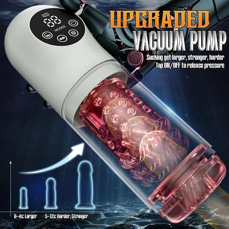 PA15 - Automatic Penis Machine Stroker with 7 Sucking & Thrusting & Rotating & Licking