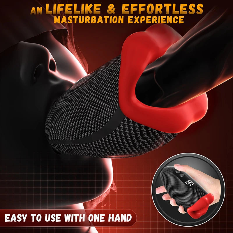 PA17 - Fast Stimulation Flapping & 9 Vibrating Mouth Sex Toy