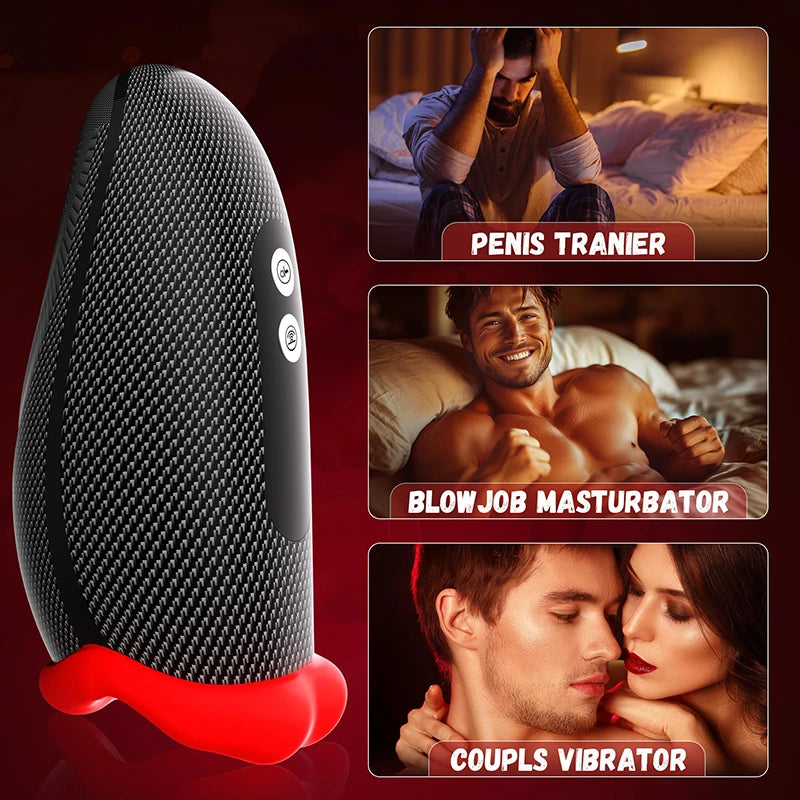 PA17 - Fast Stimulation Flapping & 9 Vibrating Mouth Sex Toy