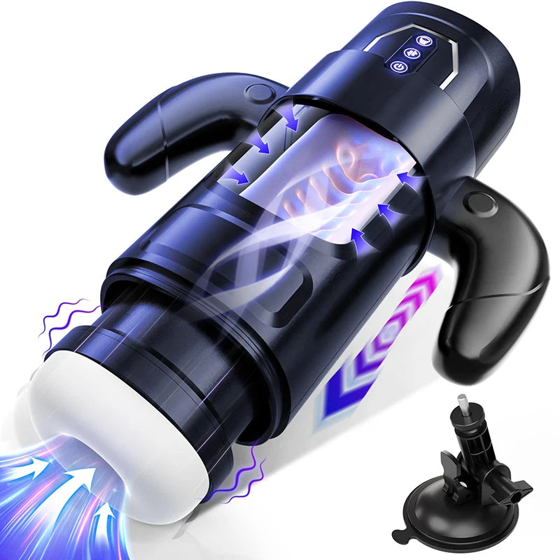 PA19 - Deluxe Thrusting Sucking Blowjob Masturbators with Strong Suction Cup