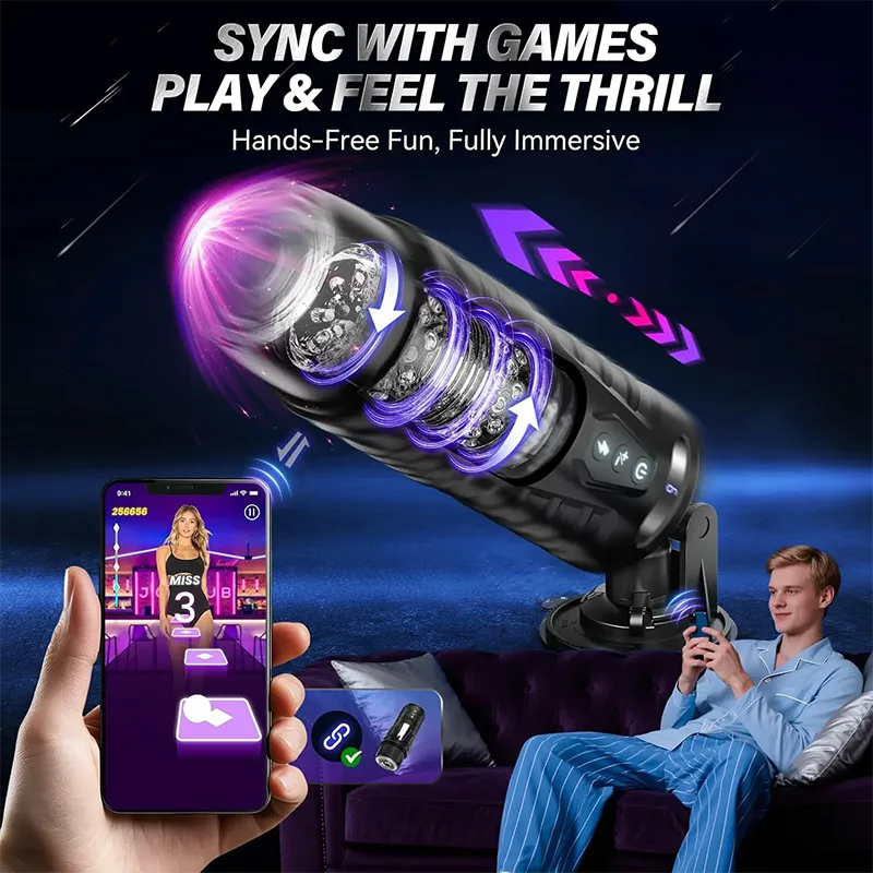 PB5 - 7 Thrusting & Rotating Modes Hands Free Automatic Stroker with Visual Window