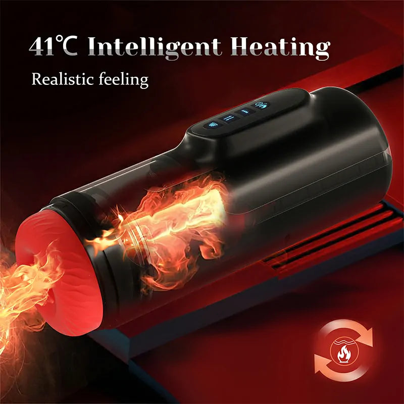 PB6 - Ultra Quiet 6 In 1 Automatic Male Stimulator with Wall-Mounted Suction Base