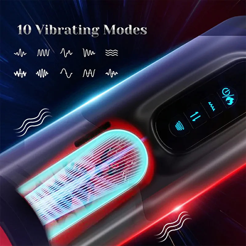 PB6 - Ultra Quiet 6 In 1 Automatic Male Stimulator with Wall-Mounted Suction Base