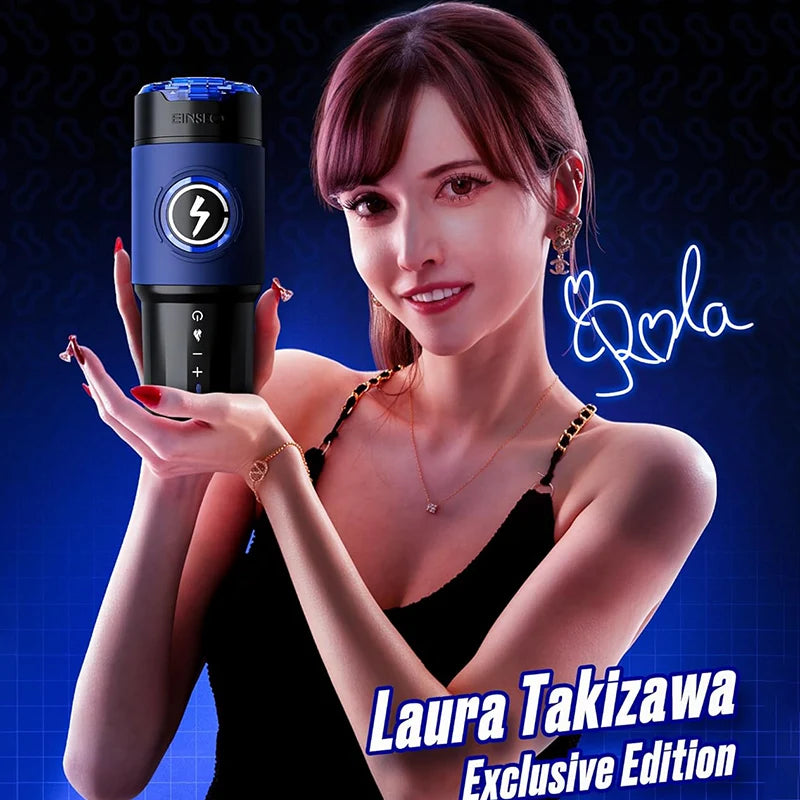 PB8 - APP 360° Real Warm Heating Male Stroker Toy with Blowjob & Vagina & Anus Sleeves