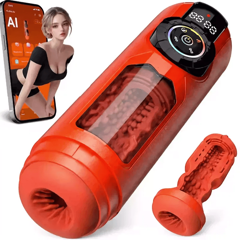 PT12 - 5 in 1 AI Automatic Stroker with 9 Vibrating & Licking & Thrusting & Sucking Modes
