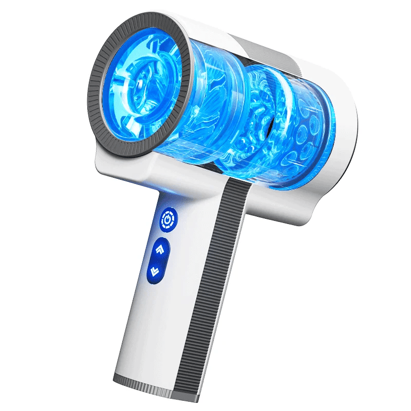 PR17 -  Handheld Male Masturbator with 5 Telescopic Rotation 7 Vibrating