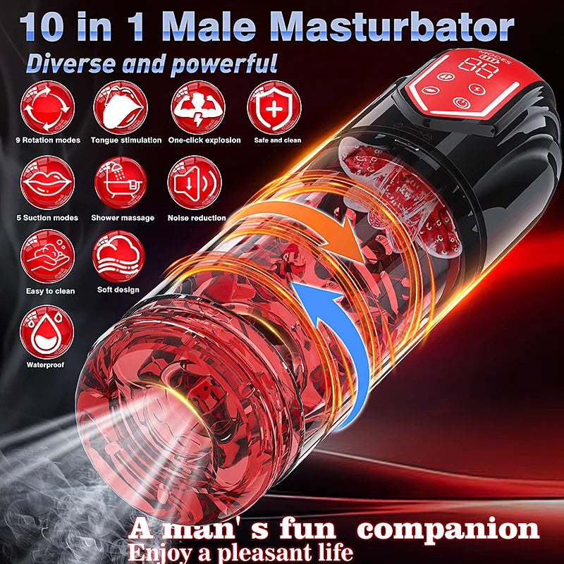 PR20 - Rotating Blow job Machine with 5 Powerful Sucking & Licking Modes