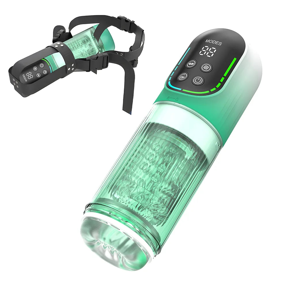 PR4 - Best Transparent Sleeve Waterproof Oral Sex Cup with 7 Thrusting Rotating