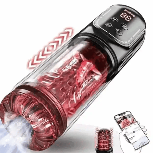 PR4Red - APP Waterproof Automatic Shower Blowjob Dick Jerking Machine