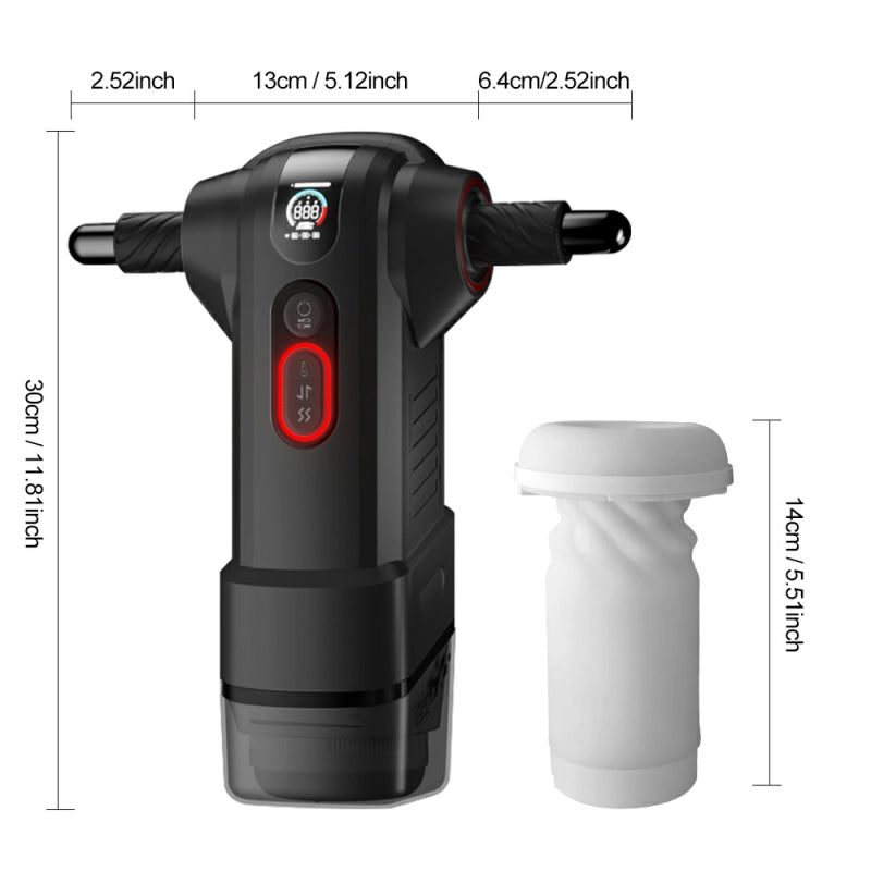 PT12 - Twist-Grip Controlled Male Stroker with Vibration, Suction and Heating Modes