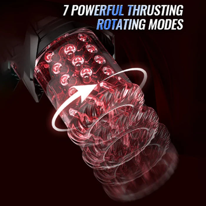 PT20Pro - App-Control Hands Free Blowjob Masturbator with Strong Thrusting Rotating Sucking Licking