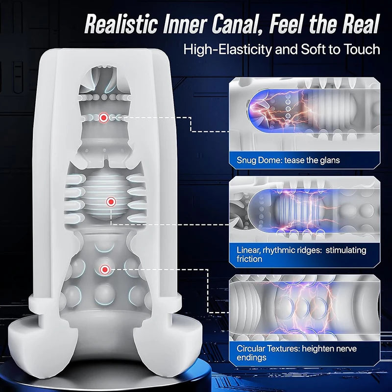 PT4 - Hands Free App Automatic Thrusting Stroker with 7 Sucking & Vibration Modes