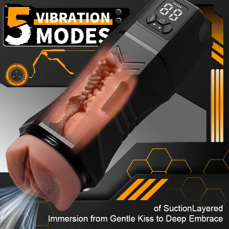 PV01 - Deep Throat Masturbator for Men with 10 Vibration and Suction Modes