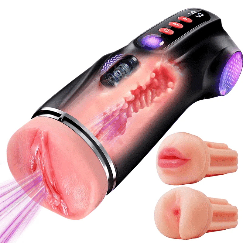 PV11 - 9 Sucking & Vibrating AI Sync Electric Pussy Toy with 3 Realistic Sleeves