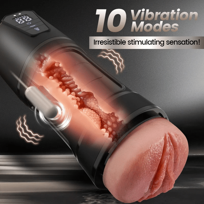 PV8 - Ultra-Realistic Vagina Masturbator with 10 Vibrations & 5 Sucking