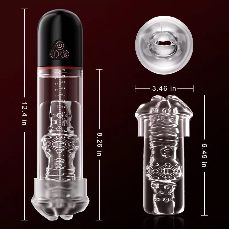 PX13 - Vibrating & Sucking Masturbator with Soft Pussy Sleeve