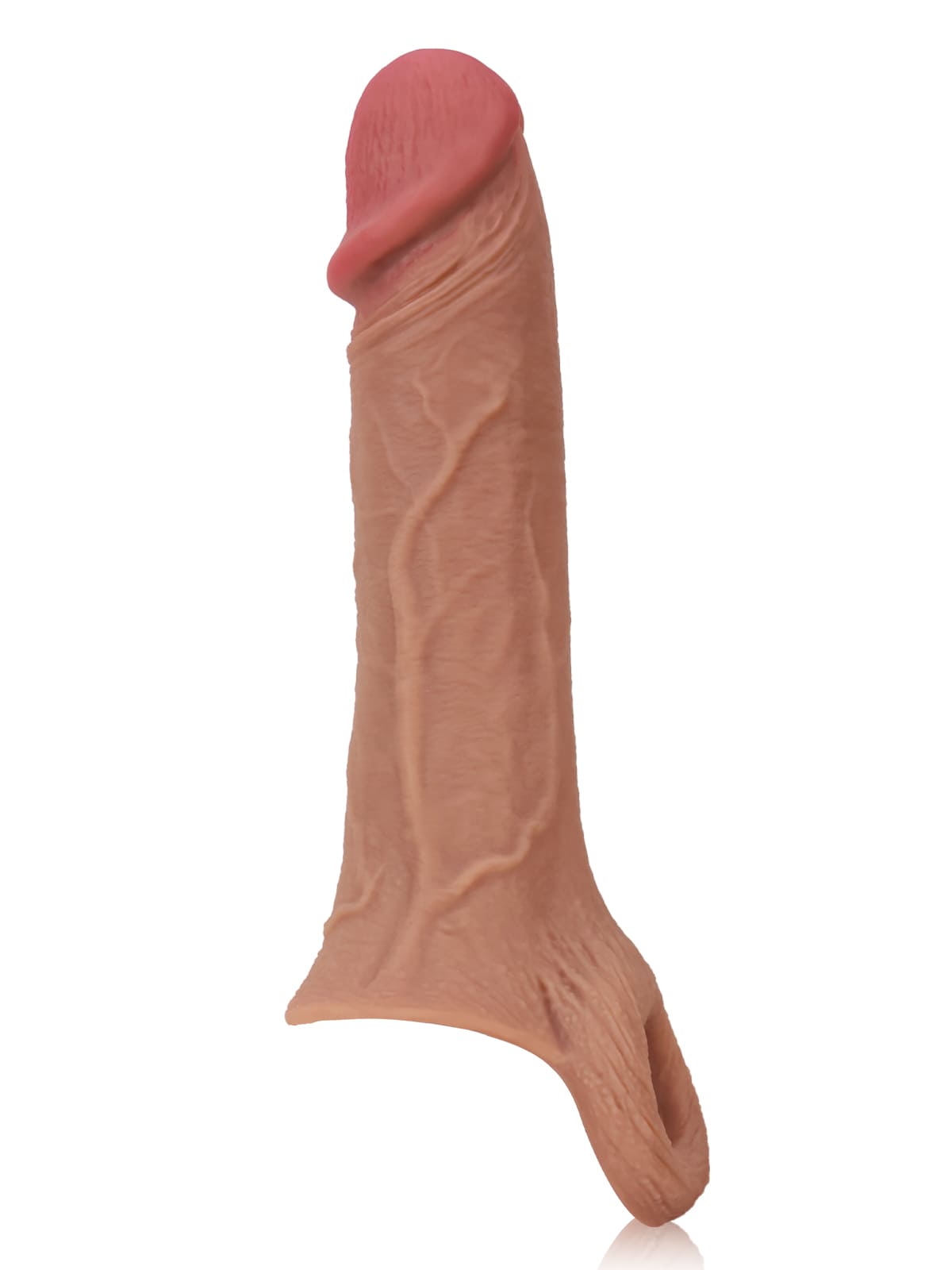 PCS10 – 8"x 2" Brown Realistic Open Ended Penis Sleeves