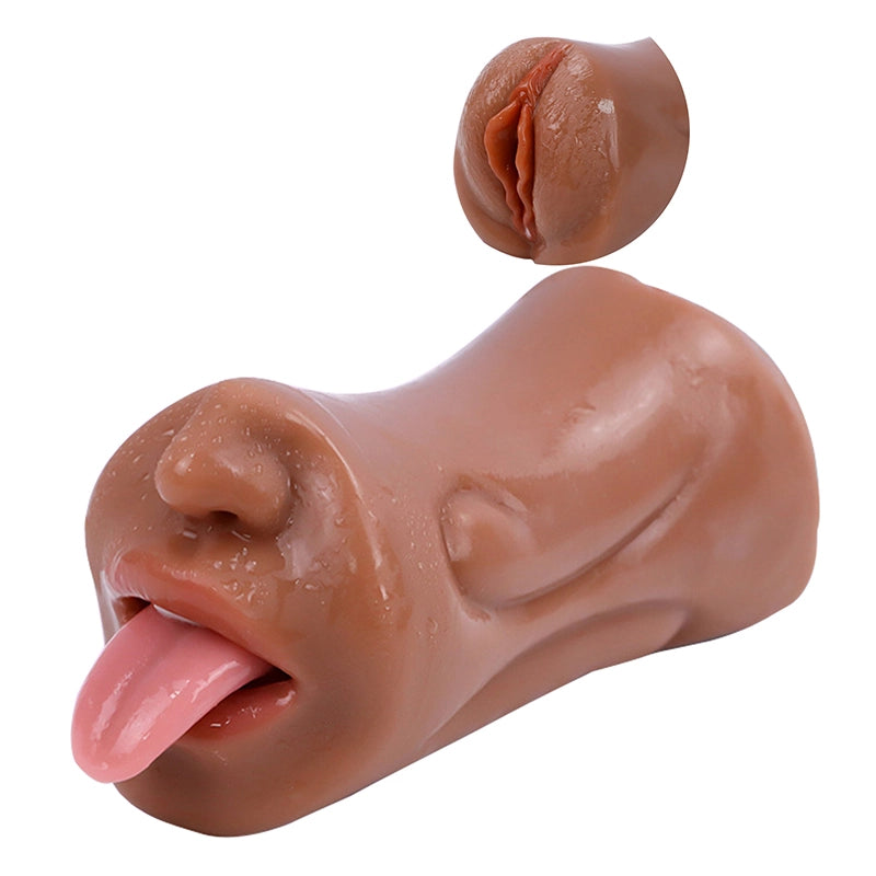 Alayna – 2 In 1 Pocket Pussy Toy with Realistic Mouth and Vagina 480g