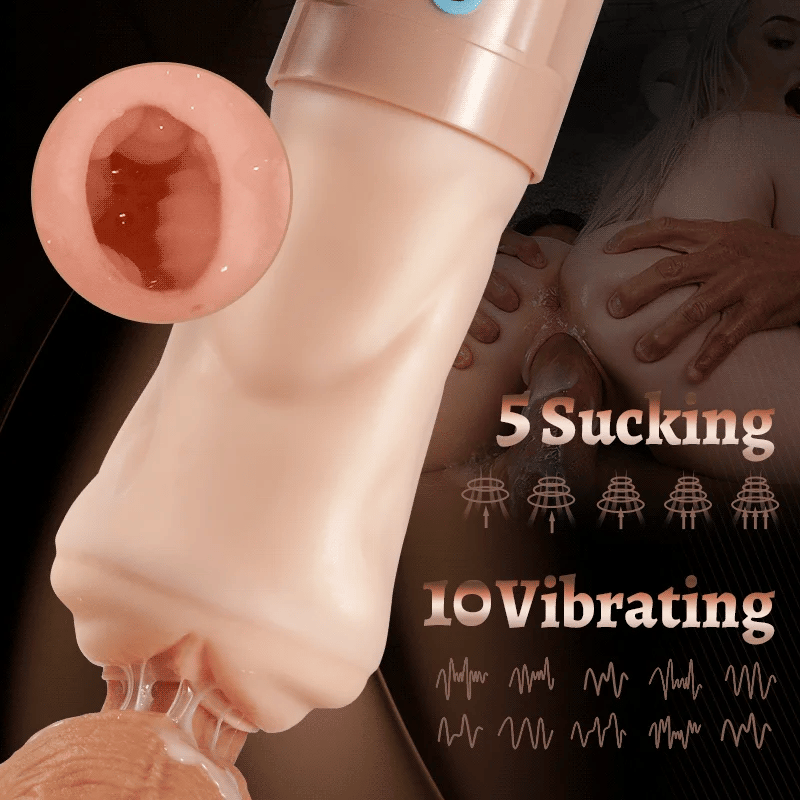PV7 - Realistic Vibrator Pussy with 5 Suction 7 Vibration