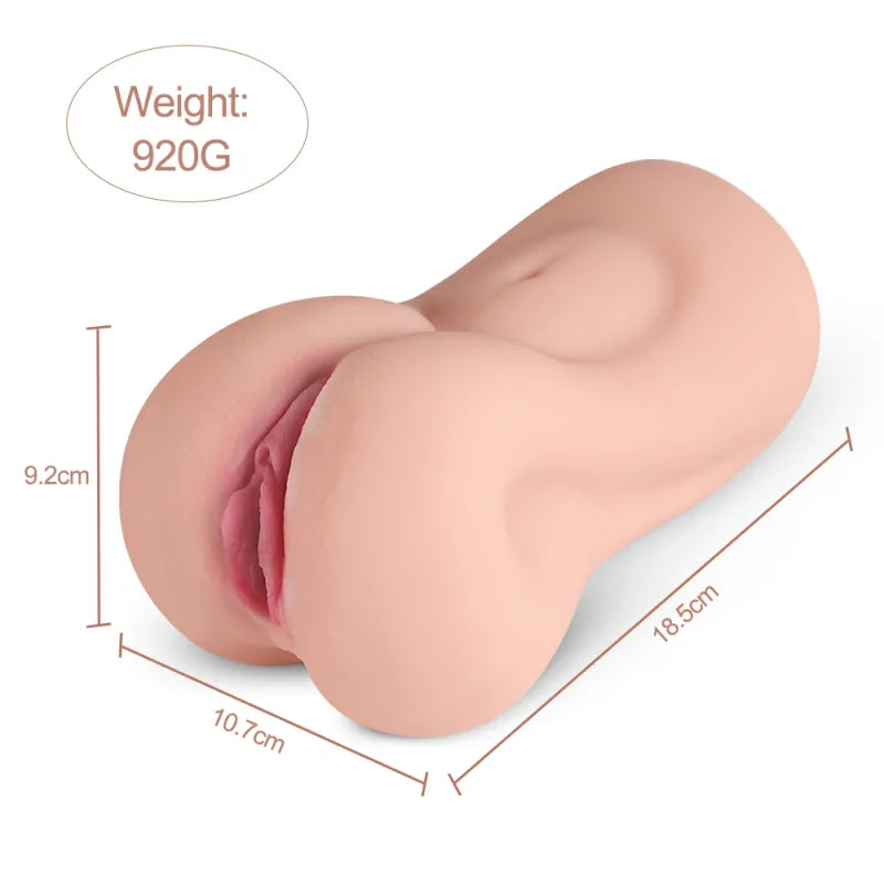 Roxy - 2 lbs Real 3D Electric Vagina Masturbator with 3 Frequencies 7 Vibration