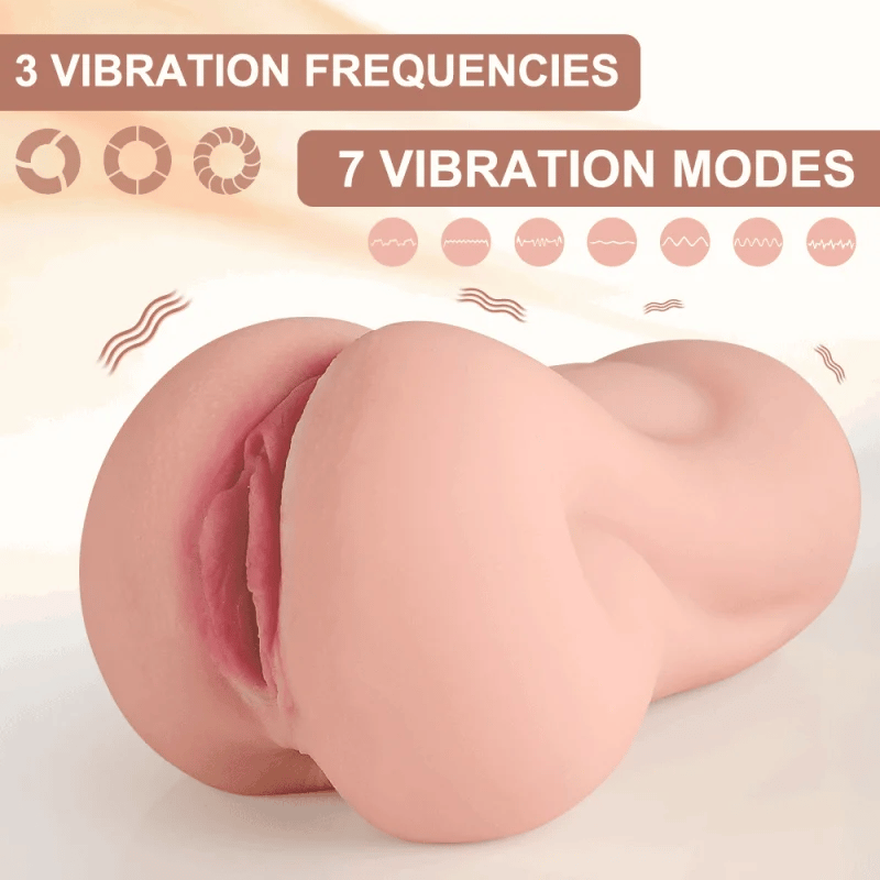 Roxy - 2 lbs Real 3D Electric Vagina Masturbator with 3 Frequencies 7 Vibration