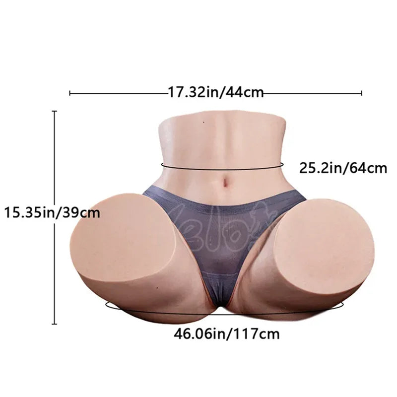 Sienna - 37.5 lbs Premium Silicone Realistic Big Butt Sex Torso