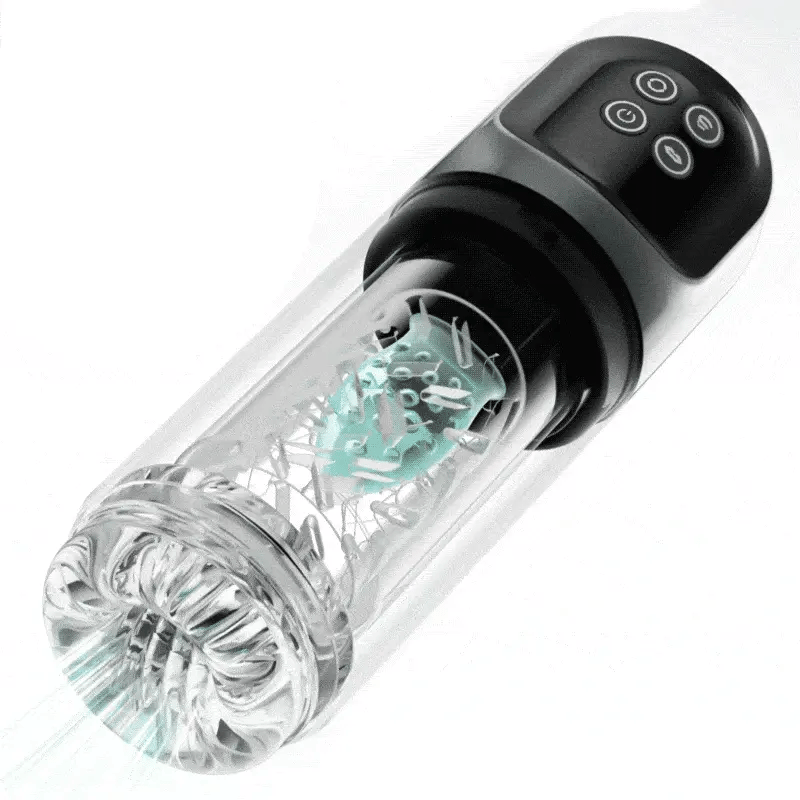 Waterproof Dual Stimulation Male Stroker Toy with Vacuum Suction