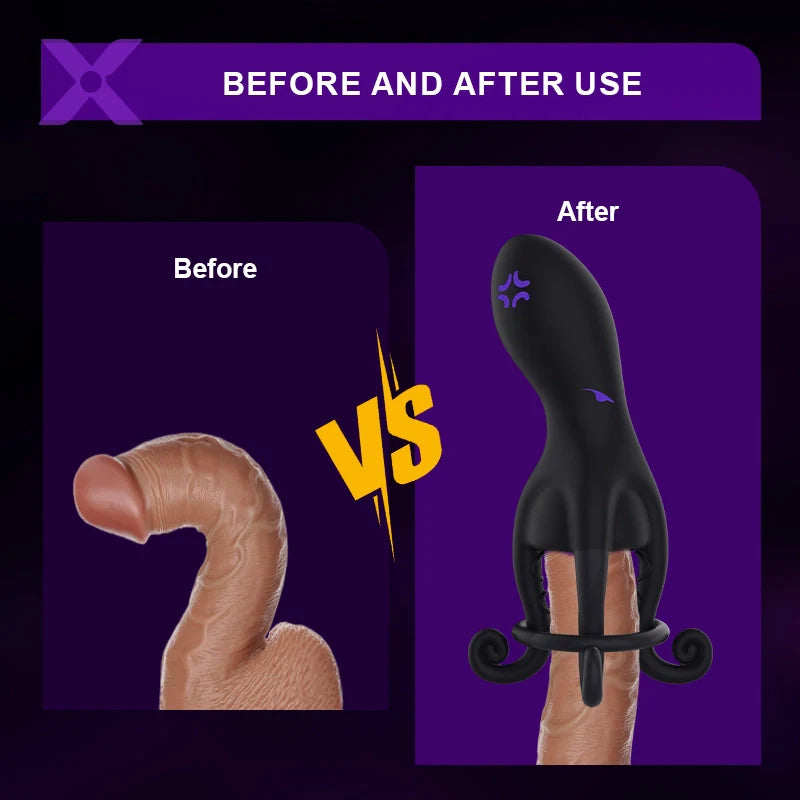PG11 – 10 Vibration Modes Octopus Tentacle Glans Trainer Masturbator with Full-Wrap Stimulation