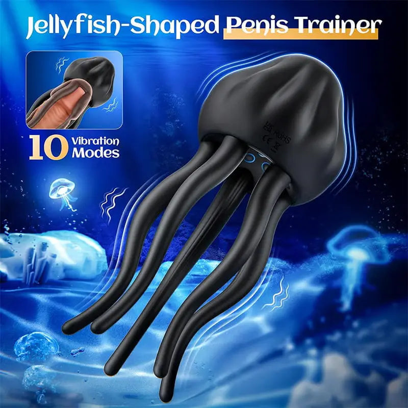 PG12 – Jellyfish-Style Glans Vibrator with 10 Vibration Modes & 360° Tentacle Stimulation