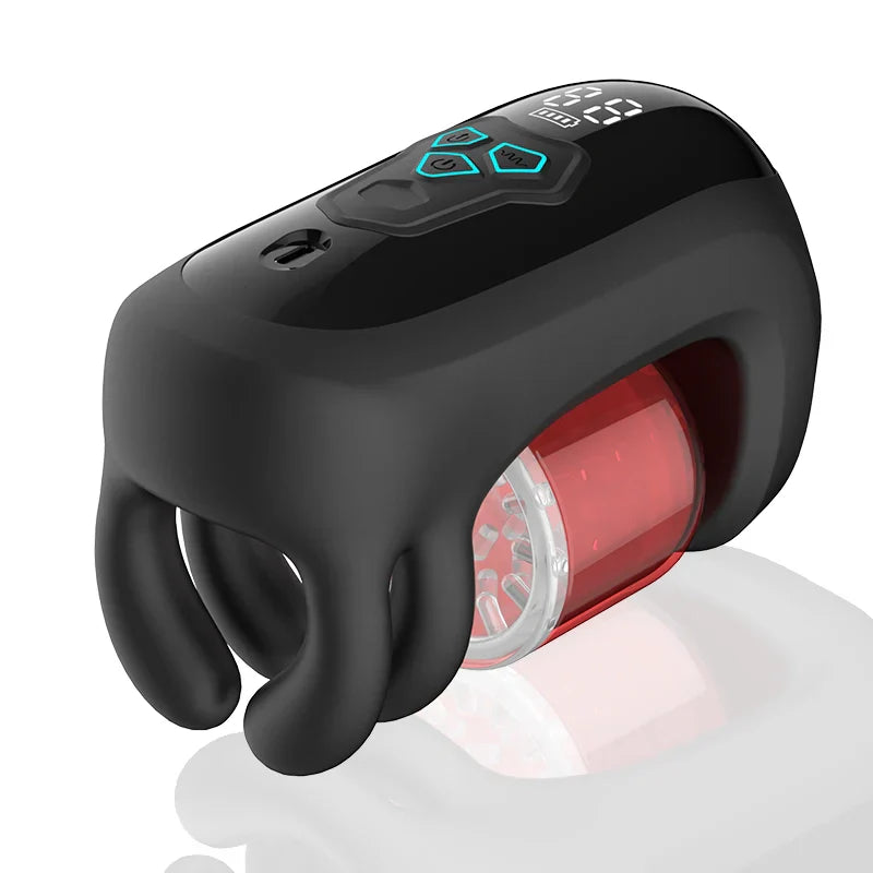 PG10 – Glans Trainer Masturbator with Rotating Pinch Stimulation & 9 Vibration Modes