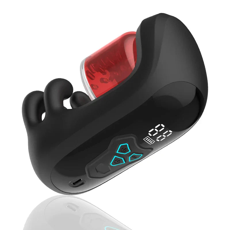 PG10 – Glans Trainer Masturbator with Rotating Pinch Stimulation & 9 Vibration Modes