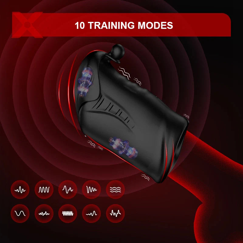 PG14 – Glans Trainer with Dual Motors, 10 Vibration Modes & Full Coverage Stimulation