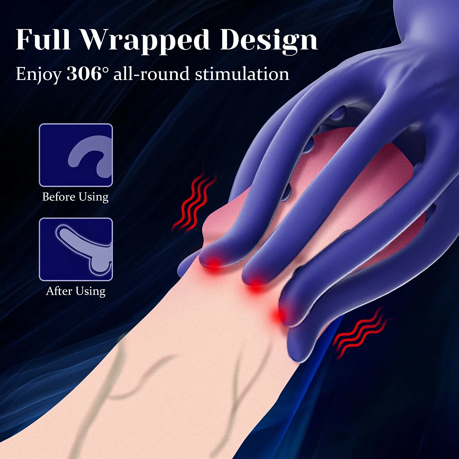 PG16 – 10 Vibration Modes Full-Wrap Tentacle Glans Trainer Masturbator