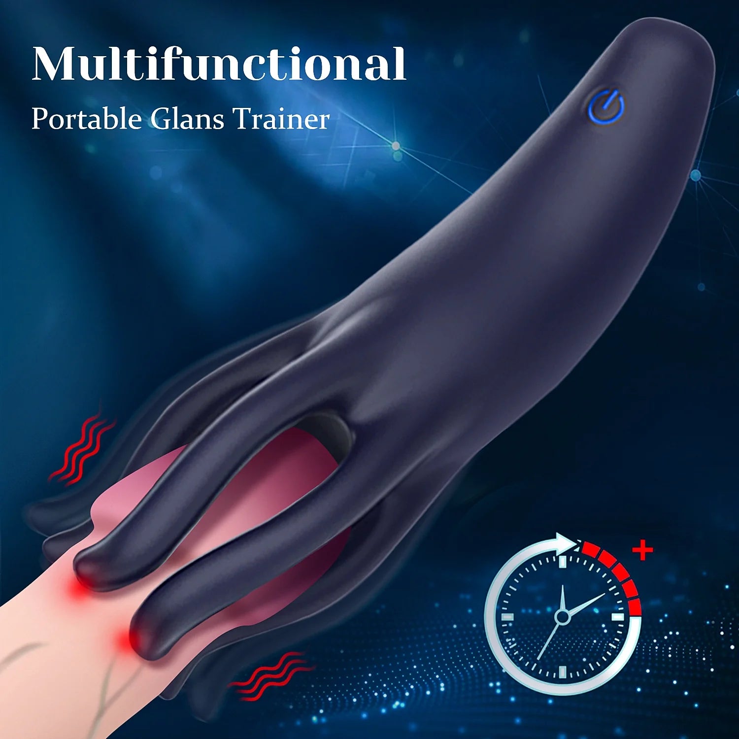 PG17 –  Full-Wrap Tentacle Glans Trainer Masturbator with 10 Vibration Modes