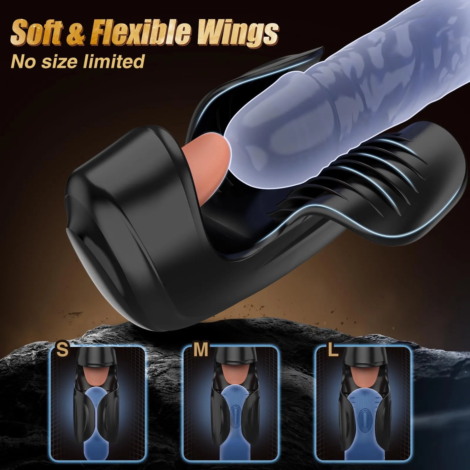 PG18 – 10 Vibration Modes Glans Trainer Masturbator with Licking, Tapping