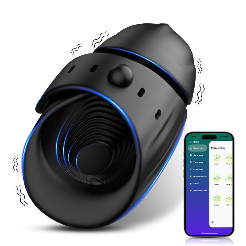 PG1 – App-Controlled Glans Trainer with Adjustable Strap, 9 Vibration Modes & Hands-Free