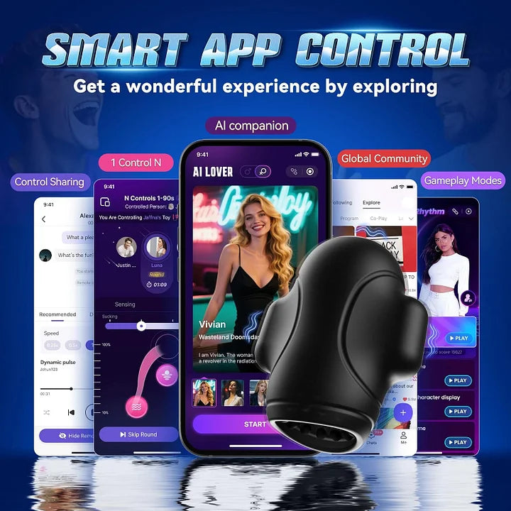 PG1 Pro – App-Controlled Vibration Glans Trainer with 360° Stimulation & Licking